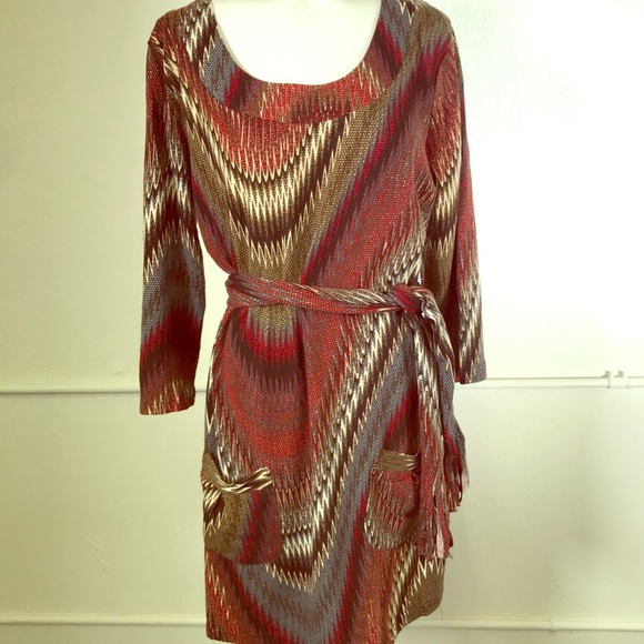 Papillon Long Sleeve Sweater Dress - Picture 1 of 8